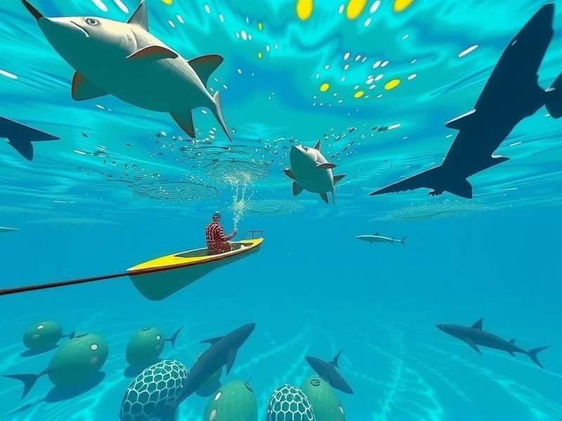 Indian Ocean Simulator gameplay showing underwater exploration